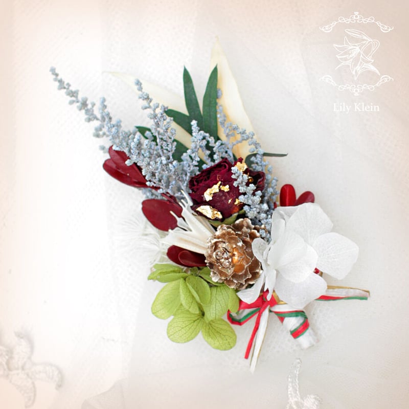 ミミ 花かんむり♡リストブーケ 一点ものスワッグM（ブーケ） ・No.24「siesta」・ 【2025June