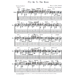 Fly Me to The Moon-ボサノバ風（ソロギター楽譜） | Fingerstyle