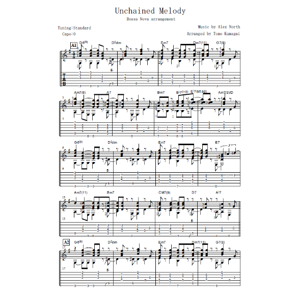 Unchained Melody ボサノバ風映画「ゴースト」より [Level D]（ソロギ...