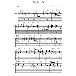 Tea for Two-二人でお茶を（ソロギター楽譜） | Fingerstyle Guita