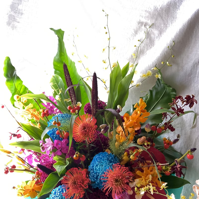 チョンサ・ナグォン フラワーアレンジメント colorful arrangement !!!! 🟥🟦🟨 #keitakawasaki