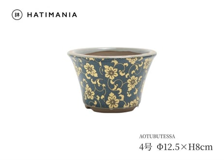 青粒鉄仙 4号 丸反型鉢【AT3500-4】
