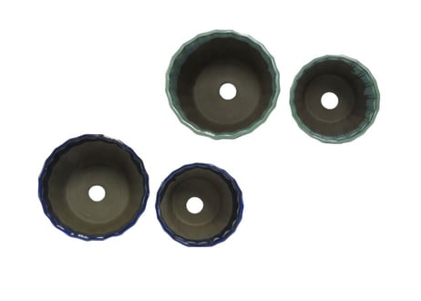 【6色から選んで下さい】菊型小鉢 4号3号セット