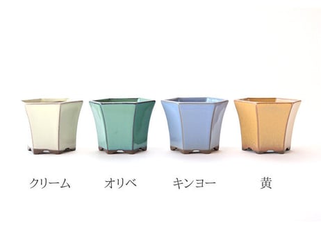 【8色から選んで下さい】六角ケンガイ小鉢 2.5号