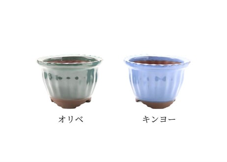 【4色から選んで下さい】縦筋鉢 4号