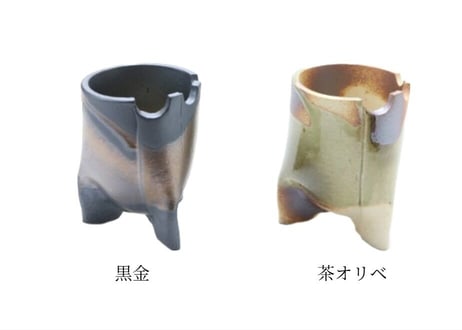 【2色から選んで下さい】3号 筒型手造り鉢