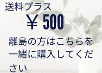 沖縄以外の離島の方は送料が追加になります
