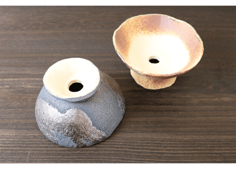 黒金・茶オリベ 4.5号 丸台付【2030-4.5】