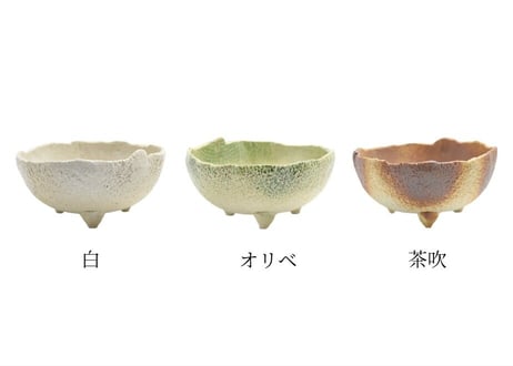 【3色から選んで下さい】 丸型手造り鉢 3.5号