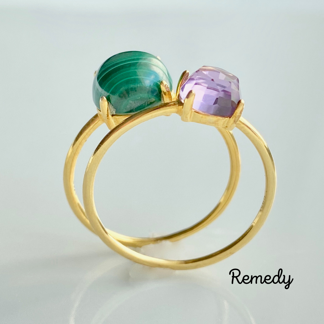 綺麗！アメジストたんとマラカイトたんだよ！これもズーンと来る