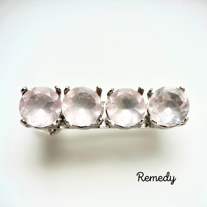 SILVER ローズクォーツ ブローチ ローズクォーツ ブローチ / Rose Quartz and Silver Wing Brooch