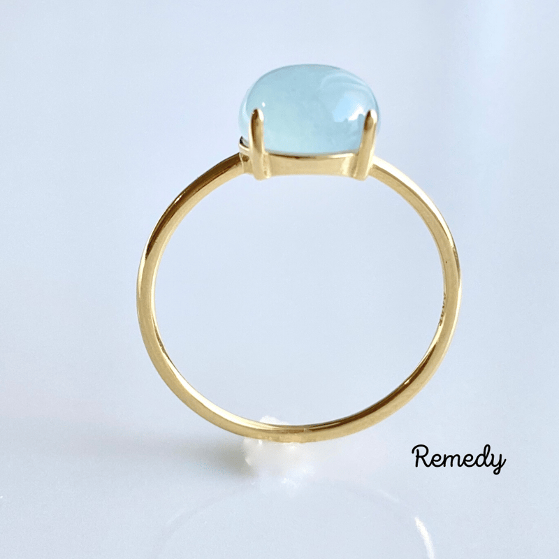 2.2ct ミルキーアクアマリンの一粒リング 3月誕生石 | Remedy