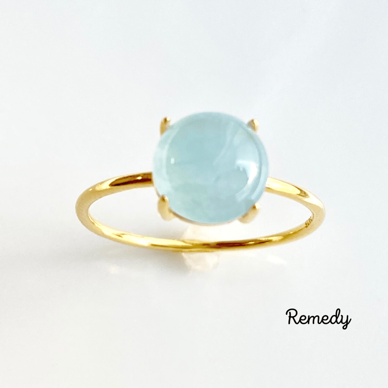 2.2ct ミルキーアクアマリンの一粒リング 3月誕生石 | Remedy