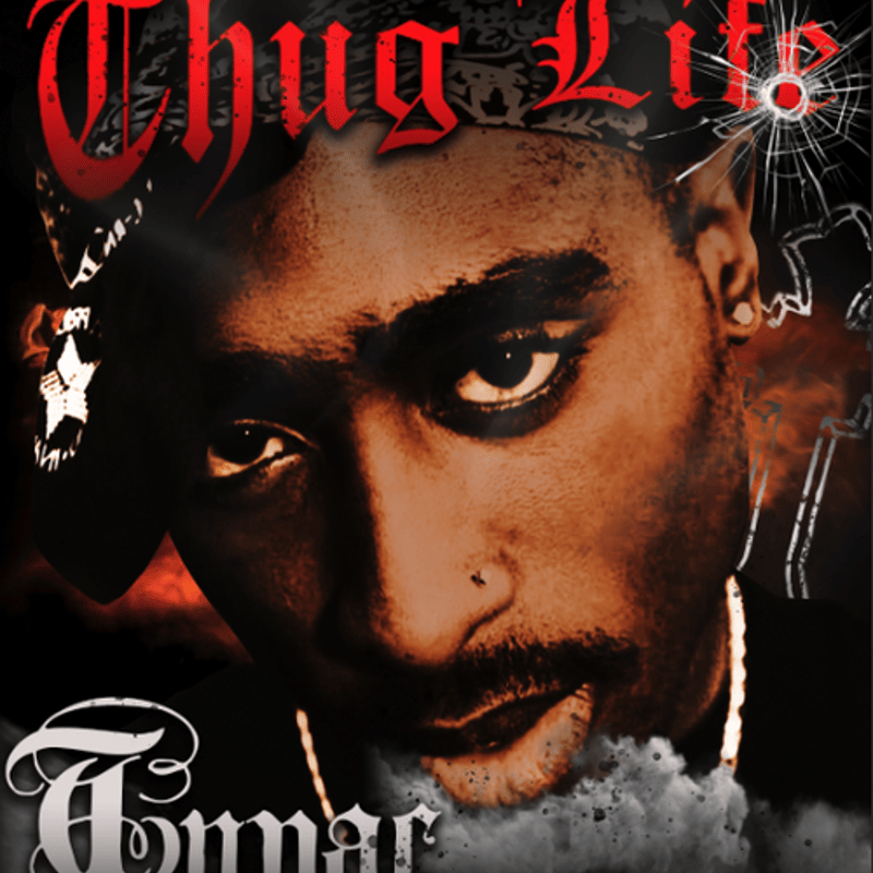 2PAC THUG LIFE Tシャツ(ブラック) | STYLES