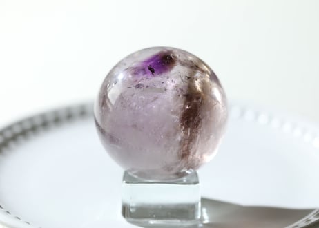 【アカシックレコード】虹入りトリコロール 水晶 スフィア