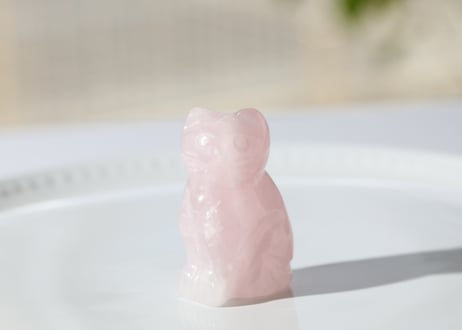 【カルマ解放のシッティ入り】ローズクォーツ ねこ