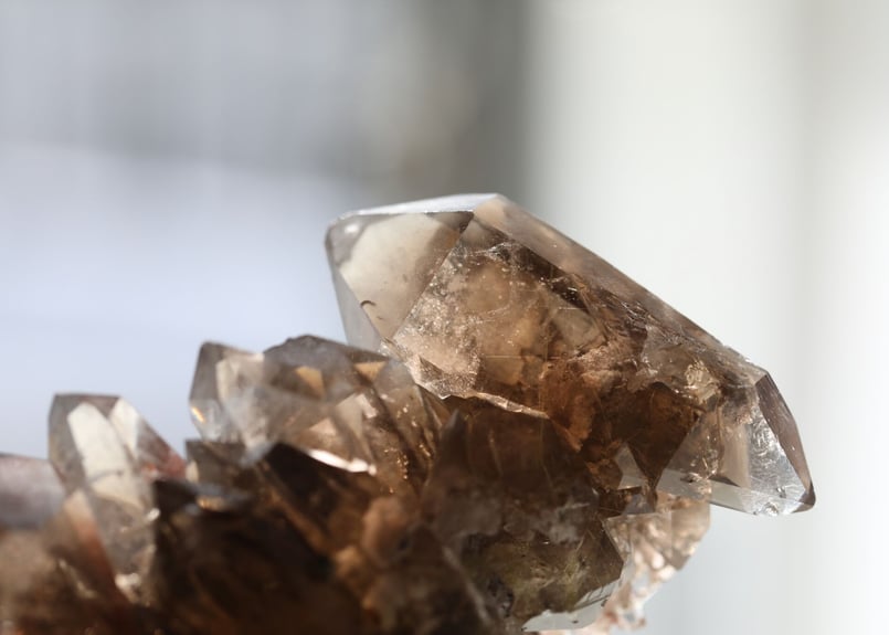 奇跡】虹入り ゴールドルチルスモーキークォーツ ダブルターミネー