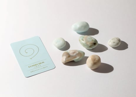 【CONNECTION（必要なものすべてと繋がる）シジル封入 オリジナルカード付き❣️】カリビアンカルサイト＆ブルーチェリーブロッサムアゲート タンブル（6個セット） ※イベントクーポン使用不可