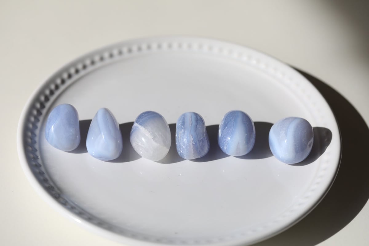 ブルーレースアゲート タンブル（6個セット