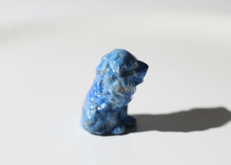 ( ´ ▽ ` )本当は高価な鉱物、ラピスラズリのライオン君 ▽ ` )本当は高価な鉱物、ラピスラズリのライオン君