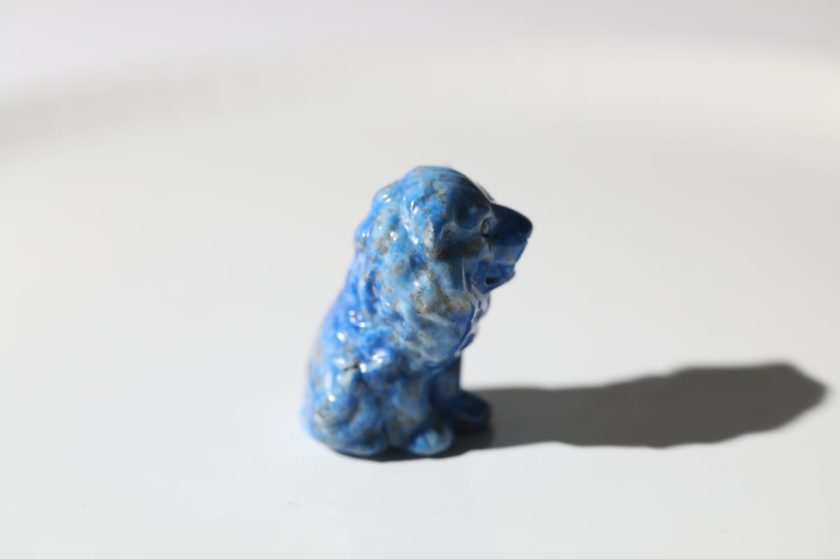 ( ´ ▽ ` )本当は高価な鉱物、ラピスラズリのライオン君 ▽ ` )本当は高価な鉱物、ラピスラズリのライオン君