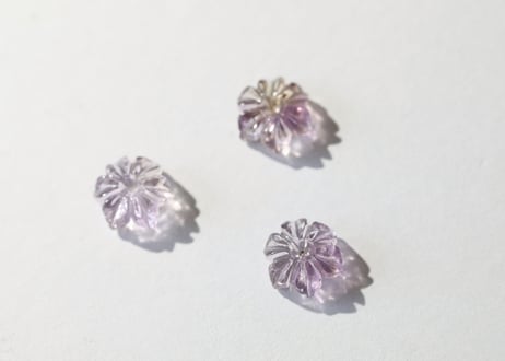 【慈愛の精霊たち】アメトリンとアメジストの花（3個セット）