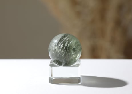 技封入❣️【風水を整える】虹入り グリーンアメジスト スフィア ※イベントクーポン使用不可