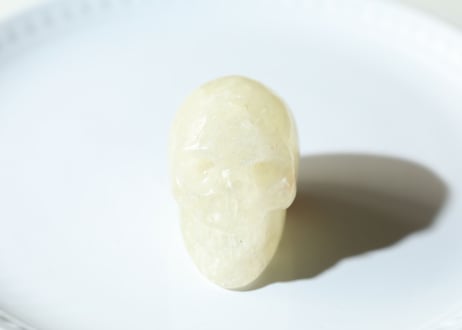 シトリン スカル　ヘマタイト入り　【約束】