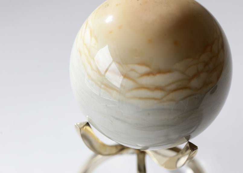 天然石 ジャスパー？ スフィア 原石台座 1d2f81f93eb73425876c41d4af8451