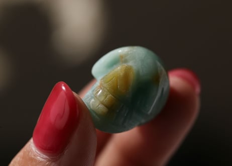 【やさしい希望】アマゾナイト スカル