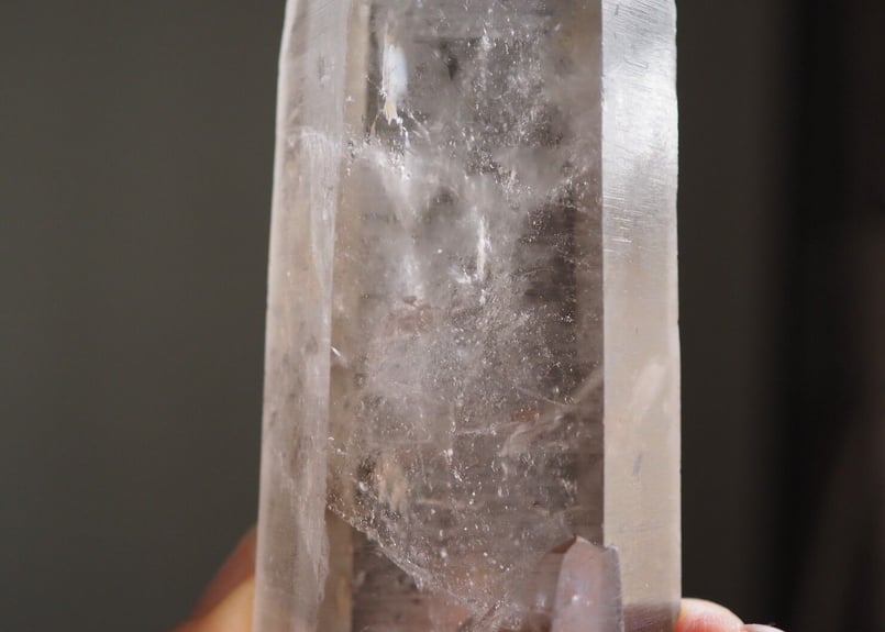 宇宙へ】虹入り スモーキーレムリアンシード ダブルターミネーテッド