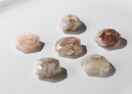 【魔法の時間】チェリーブロッサムアゲート 六芒星（6個セット）