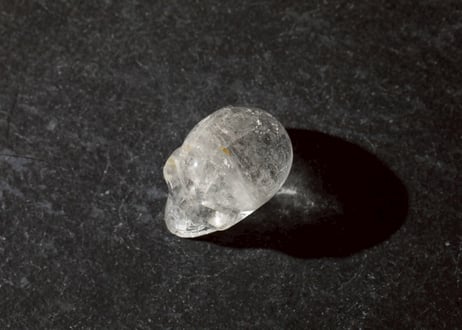 【CONNECTION つながり（必要なものすべてと繋がる） シジル封入 オリジナルカード付き❣️】虹入り クリアクォーツ スカル ※イベントクーポン使用不可