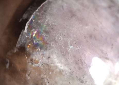 【融合】虹入り トリコロール 水晶 スフィア