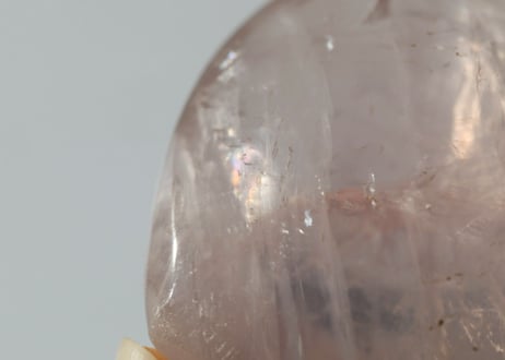 【必要なものすべてと繋がる「コネクション」シジル封入＆悟りのシッディ入り】ハイクオリティ 虹入り ローズクォーツ ハート オリジナルカードつき❣️ ※イベントクーポン使用不可