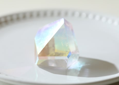 【喜びのなかで生きる】ハイクオリティ エンジェルオーラ クリアクォーツ フリーフォーム