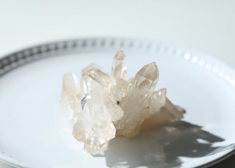 【悟りとともに】ゼコデソーザ産 虹入り ゴールデンクォーツ ダブルターミネーテッドクラスター