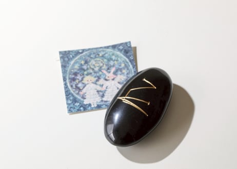 【予約販売！Y.S.Y24オリジナル】アバンダンス＆カオスクリーニングの彫刻入り！ ゴールドシーンオブシディアン 握り石 オリジナルシール付き❣️※イベントクーポン使用不可