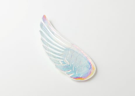 エドワード淺井さんによる技入り❣️【青天井に夢が叶う/青天井に成功に導く】エンジェルオーラ クリアクォーツ 天使の羽 台座付き ※イベントクーポン使用不可