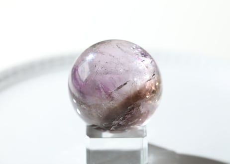 【愛の地球】虹入り トリコロール 水晶 スフィア