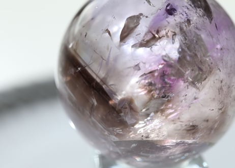 【アカシックレコード】虹入りトリコロール 水晶 スフィア