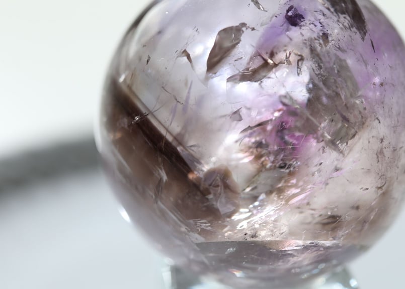 アカシックレコード】虹入りトリコロール 水晶 スフィア | Y.S.Y24