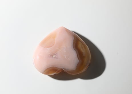 【花のような想い】ピンクチェリーブロッサムアゲート ハート