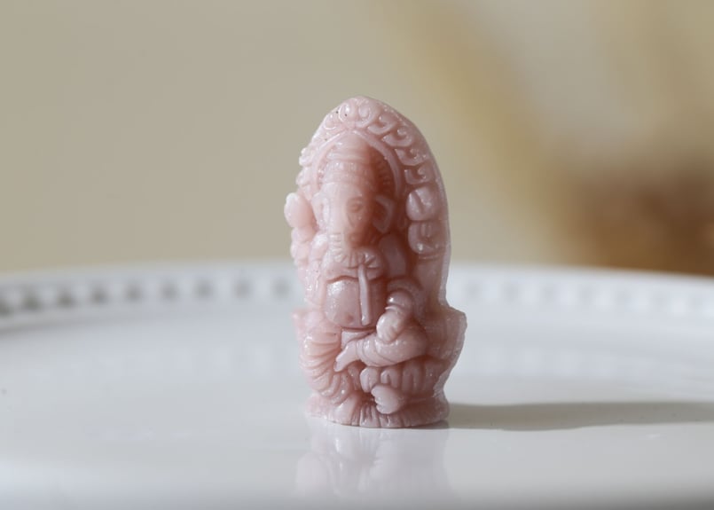 天然石ピンクオパールのガネーシャ ご購入前に在庫確認必要 G.221 10月