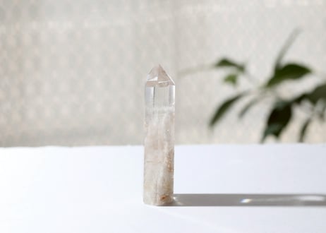 【CHAOSCLEARING カオス解消（自分を超えて成長する）シジル封入 オリジナルカード付き❣️】虹入り ホワイトガーデンクォーツ ワンド ※イベントクーポン使用不可