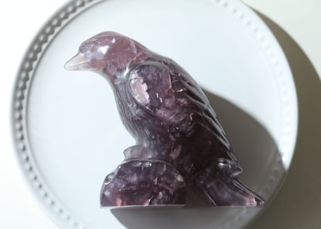 【魔法の鳥】虹入り アメジスト カラス