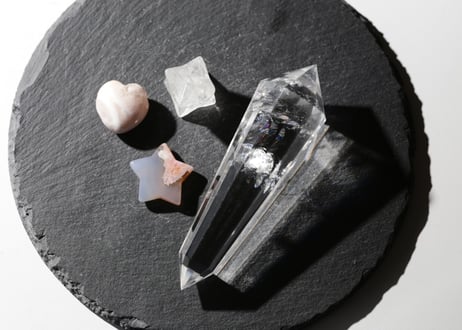 葉月ゆうのおみくじリーディング付き❣️虹入りクリアクォーツ ヴォーゲルワンドセット