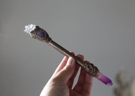 【J.U.rinne】〈Juriの妖精からのリーディングメッセージ付き〉ヒマラヤ水晶 ガネーシャ ワンド