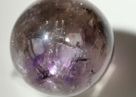 【幻】虹入り トリコロール 水晶 スフィア