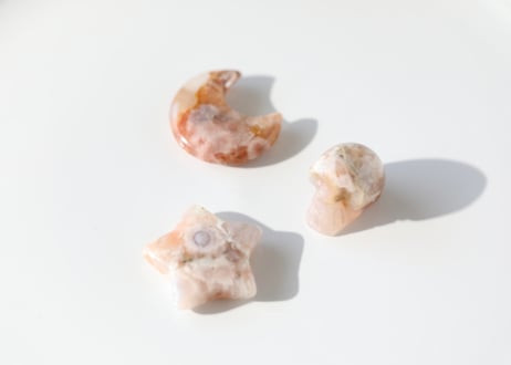 【カルマ解放のシッティ入り】チェリーブロッサムアゲートのスカルセット